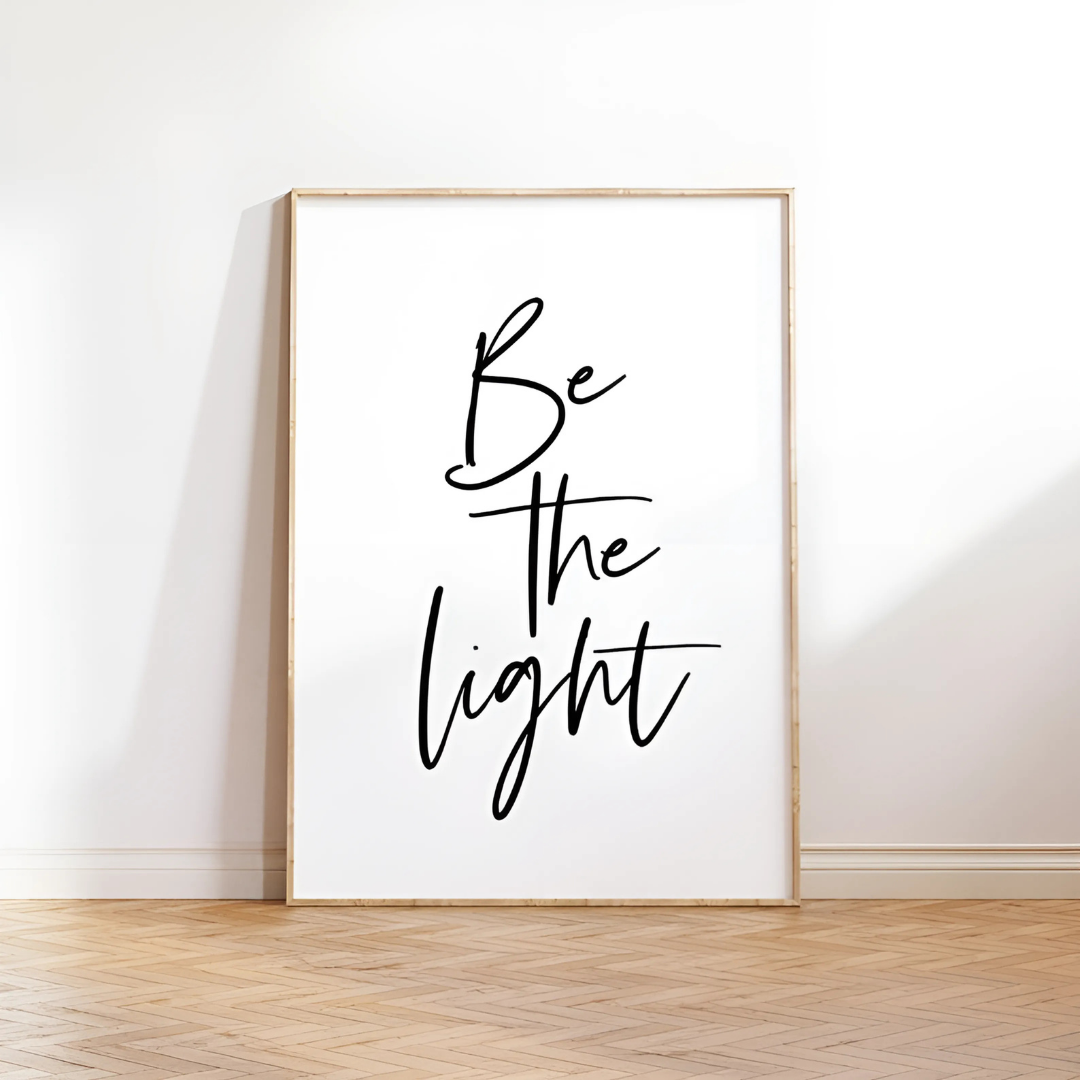 Inspirational Be The Light Wall Art(Printable+Physical)
