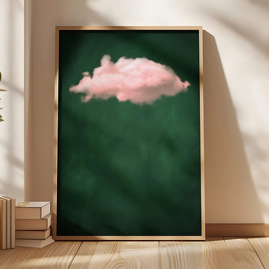 Emerald Green Pink Cloud Print(Printable+Physical)