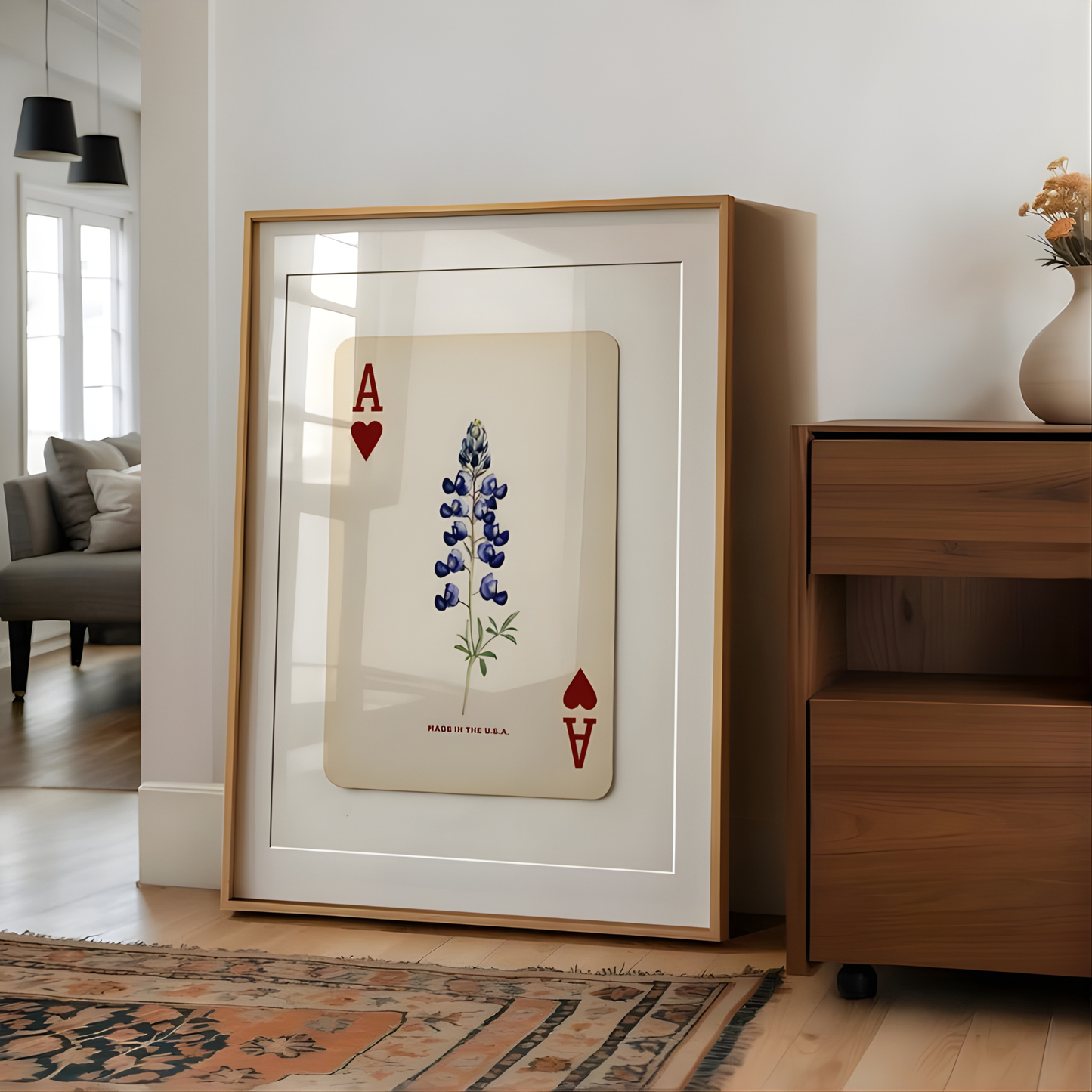 Texas Bluebonnet Framed Wall Art(Printable+Physical)