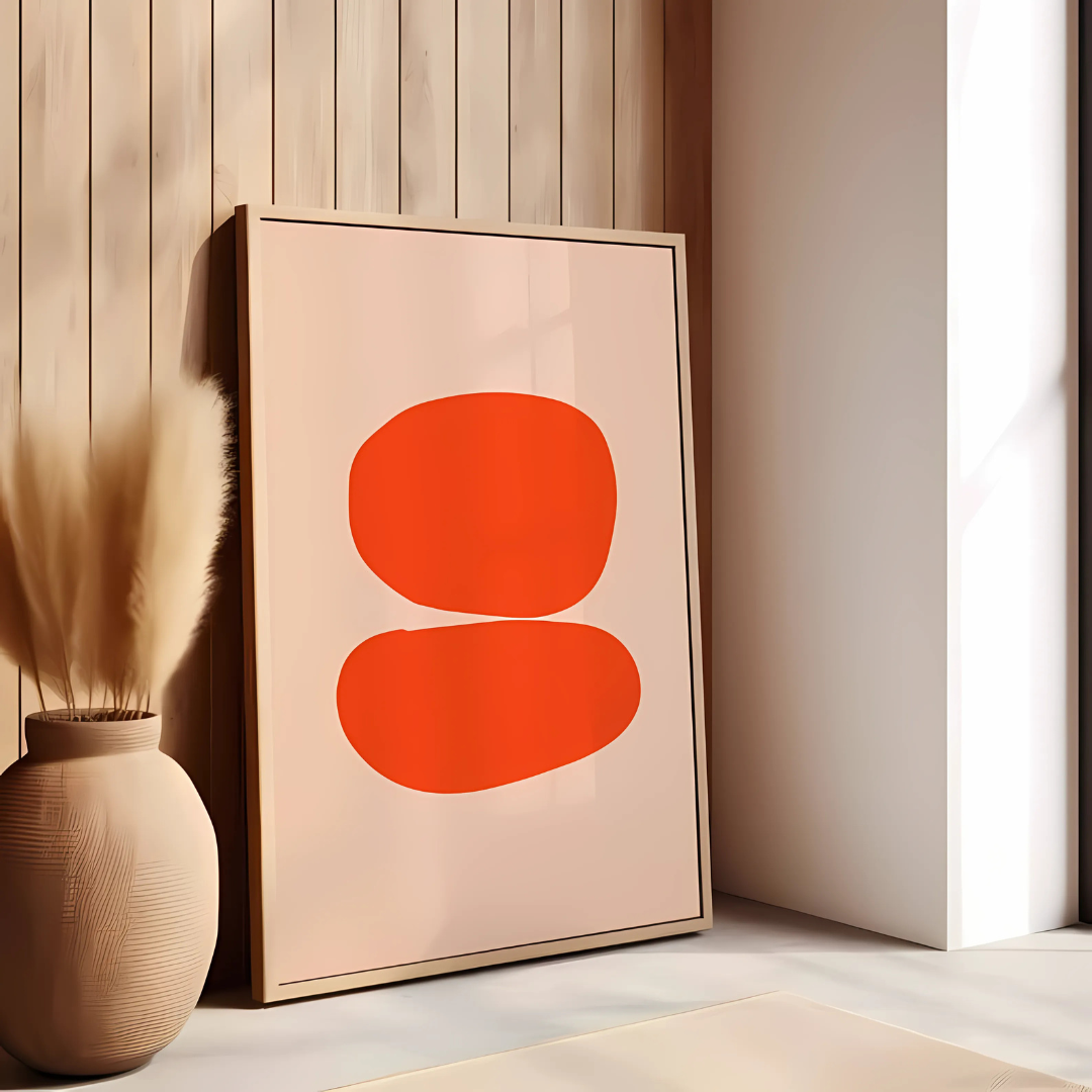 Orange Minimalist Abstract Printable Wall Art(Printable+Physical)