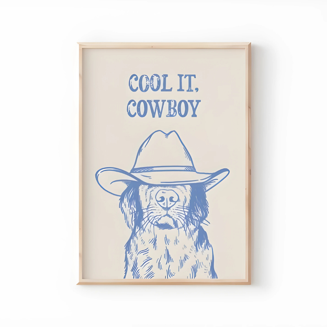 cool it cowboy art print (Printable+Physical)