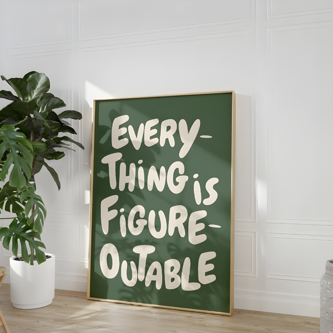 Sage Green Office Motivational Wall Art(Printable+Physical)