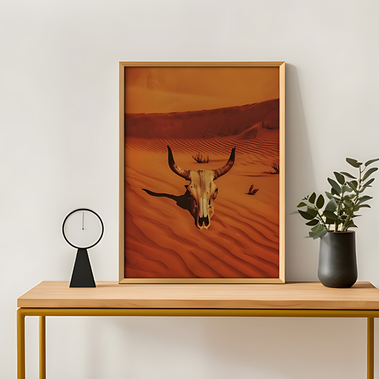 Vintage Cow Skull Western Art Print(Printable+Physical)