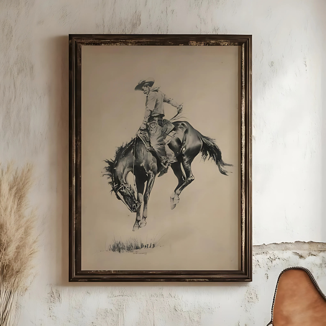 Western Cowboy Wall Art Print (Printable+Physical)