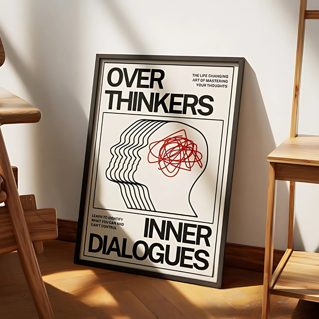Overthinkers Digital Retro Wall Art(Printable+Physical)