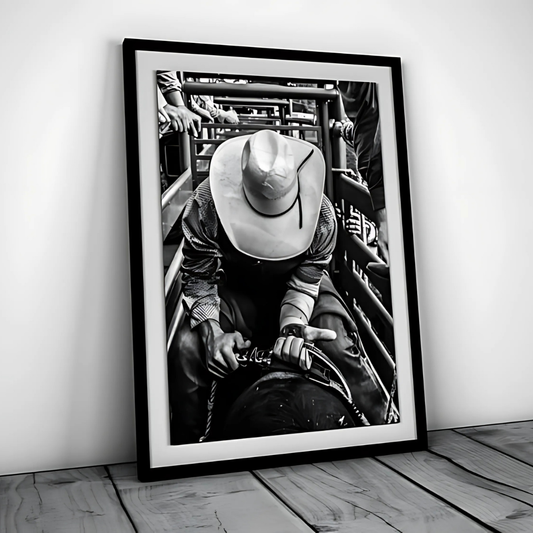 Black and White Vintage Cowboy Wall Art(Printable+Physical)