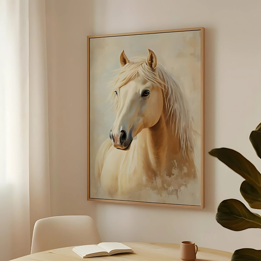 Vintage Oil Painting Style for Farmhouse and Equestrian Wall Art(Printable+Physical)