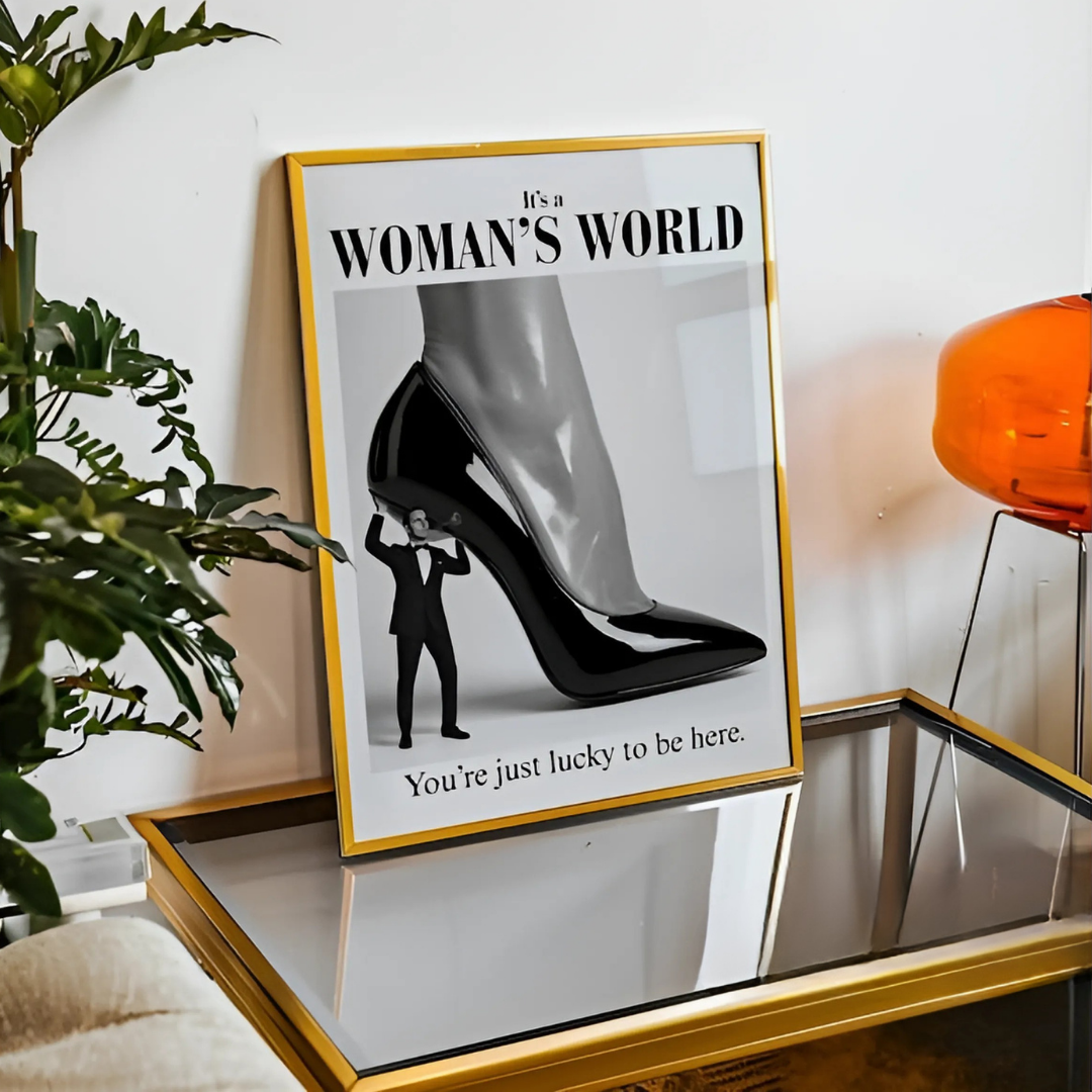 Retro Woman's Feminist Wall Art(Printable+Physical)