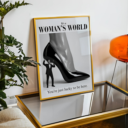 Retro Woman's Feminist Wall Art(Printable+Physical)