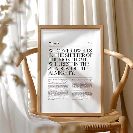 Bible Chapter Poster, Bible verse wall art(Printable+Physical)