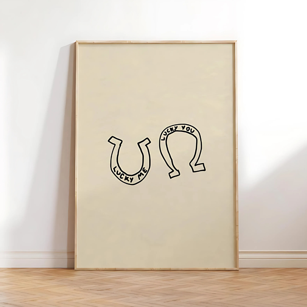 Lucky Me Lucky You Western Horseshoe Print (Printable+Physical)