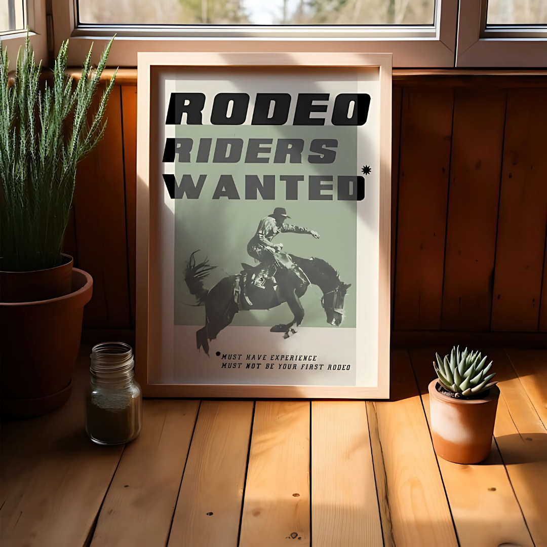 Vintage Cowboy Horse Rider Wall Art(Printable+Physical)