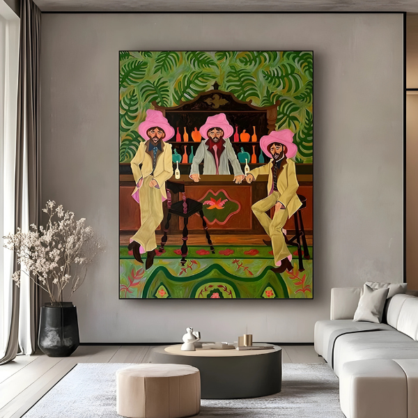 Western cowboy figure painting (Printable+Physical)