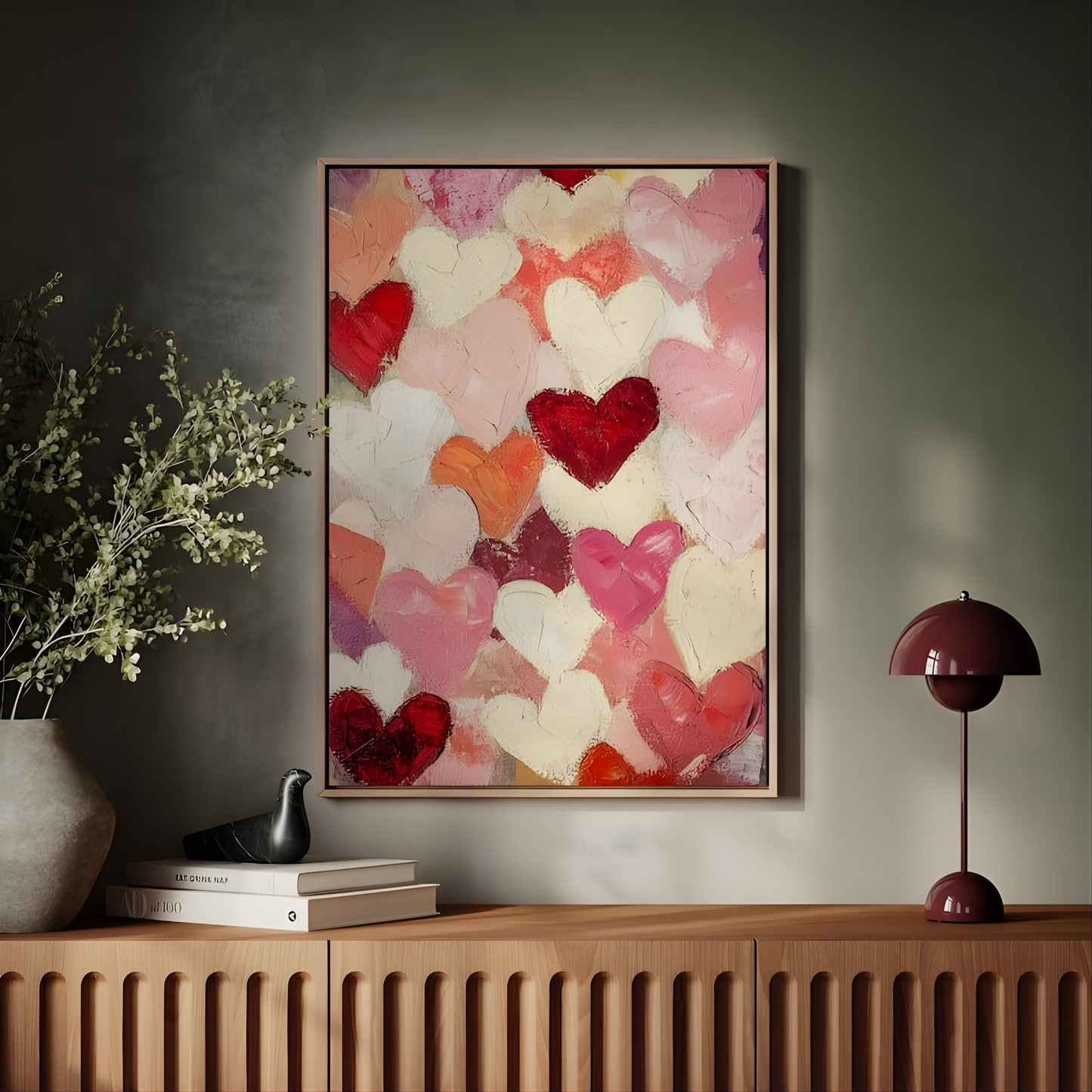 Abstract Heart Wall Art (Printable+Physical)