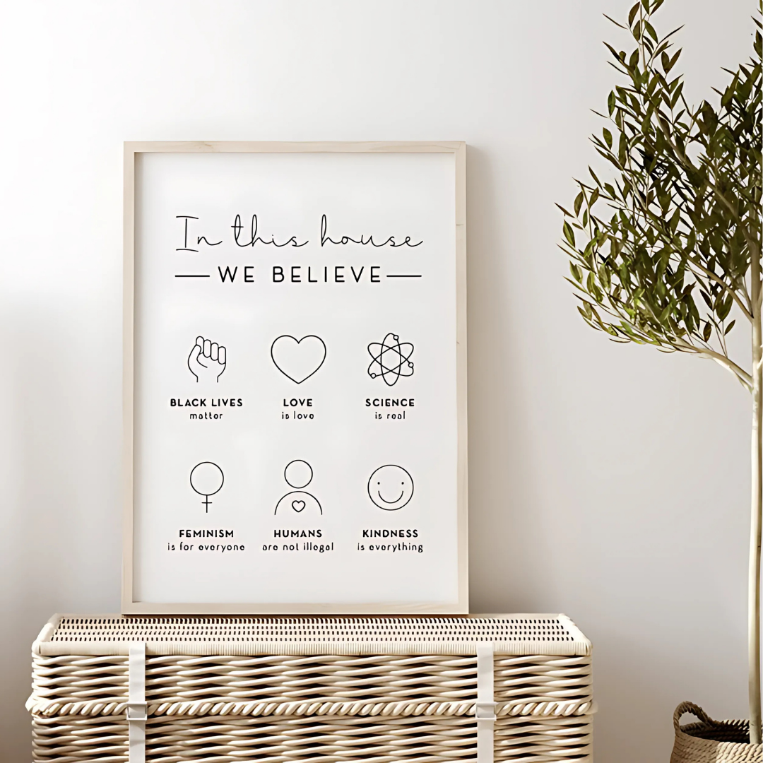 In This House We Believe Inspirational Wall Art(Printable+Physical)