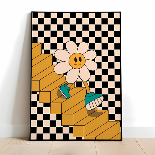 Flower Digital Retro Wall Art(Printable+Physical)