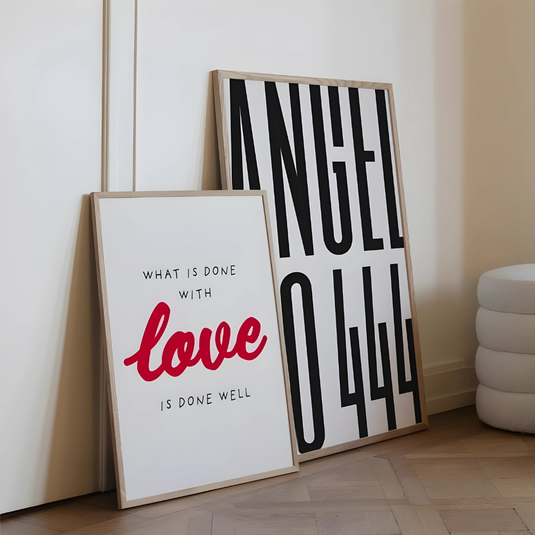 Romantic Red Handwritten Inspirational Wall Art(Printable+Physical)