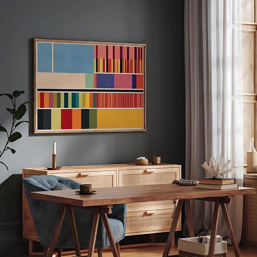 Modern Color Block Abstract Art Print(Printable+Physical)
