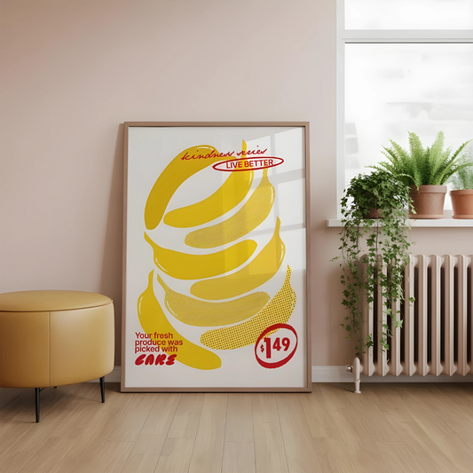 Banana Fruit Wall Art(Printable+Physical)