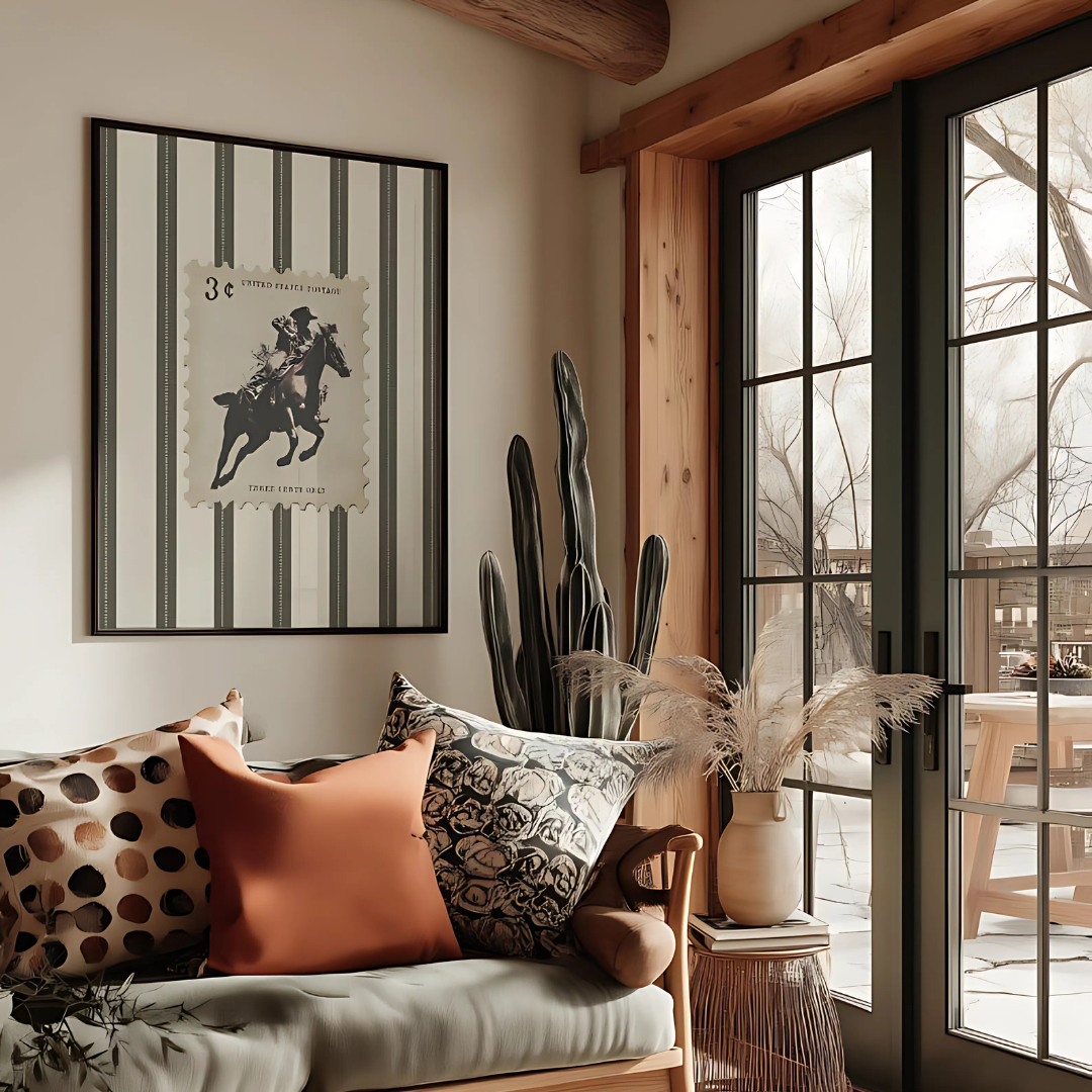 Western Bedroom Poster Cowboy Wall Art (Printable+Physical)