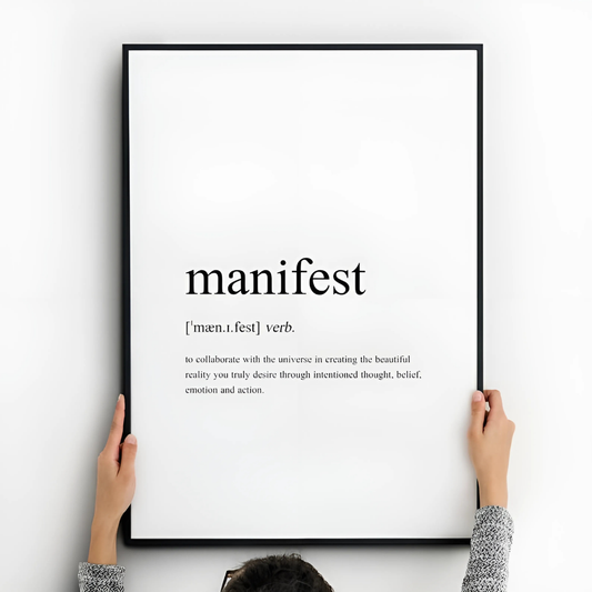 Manifest Definition Inspirational Wall Art (Printable+Physical)