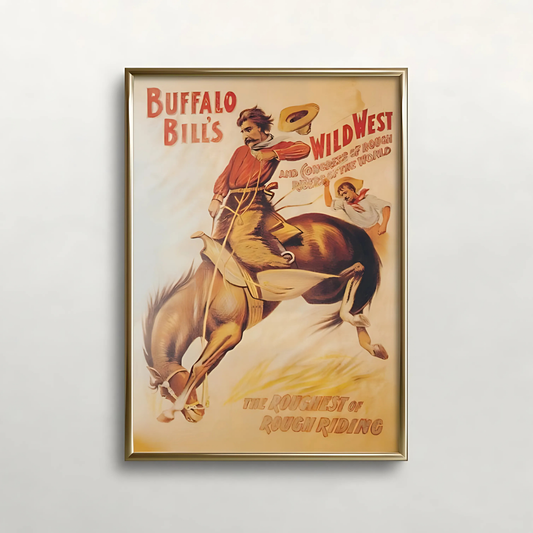 Buffalo Bill Vintage Rodeo Poster(Printable+Physical)