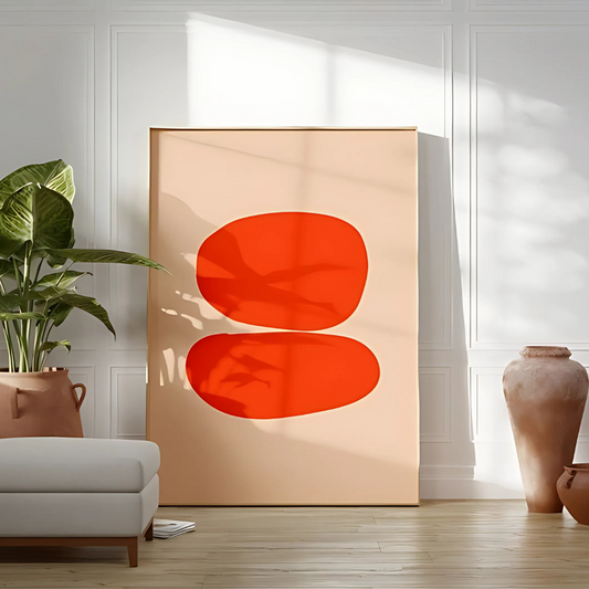 Orange Minimalist Abstract Printable Wall Art(Printable+Physical)