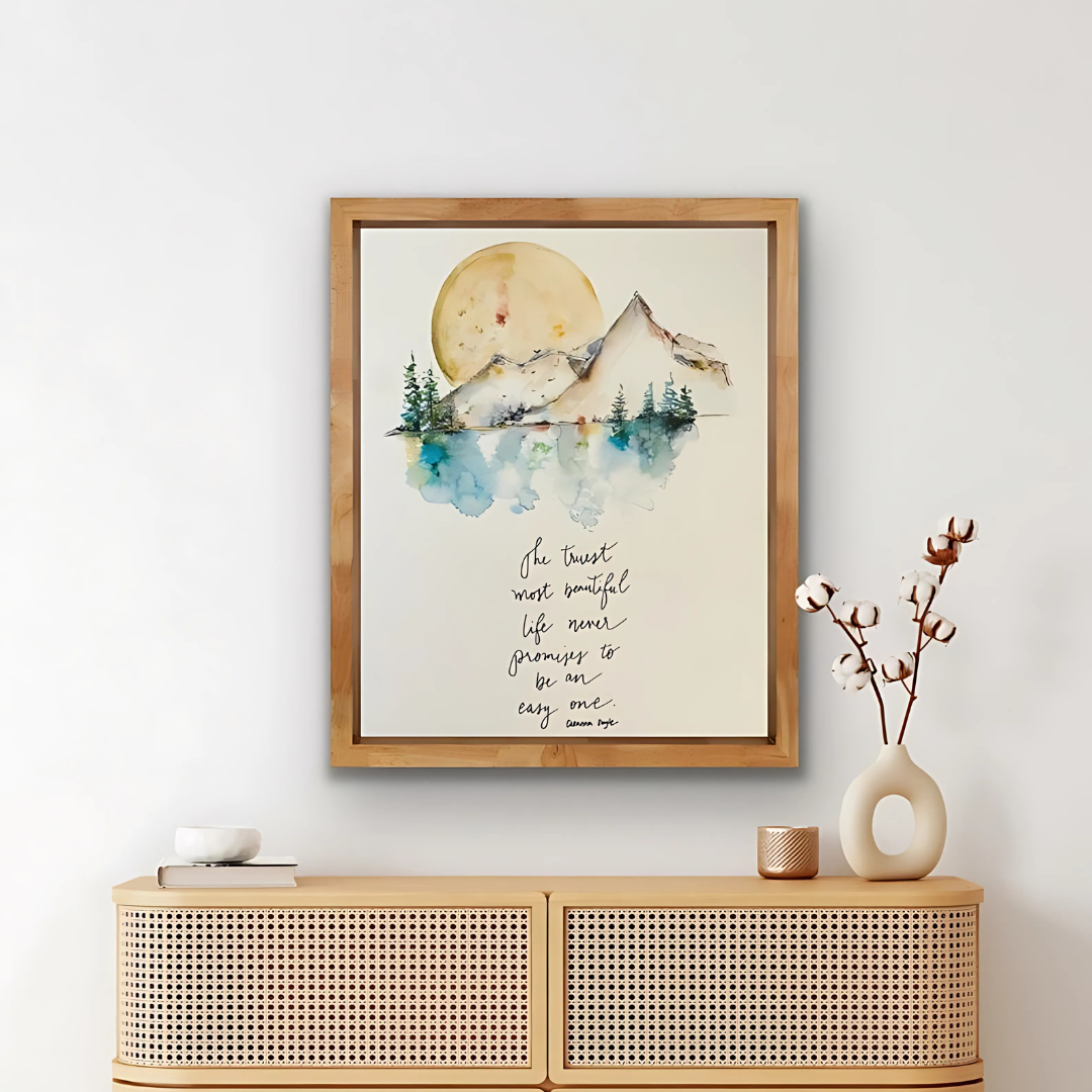 Mountain Water Encouragement Quote Print(Printable+Physical)