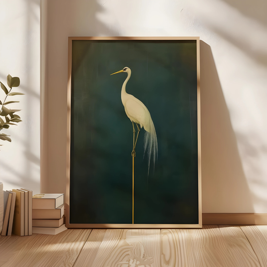 Japanese Crane Maximalist Wall Art(Printable+Physical)