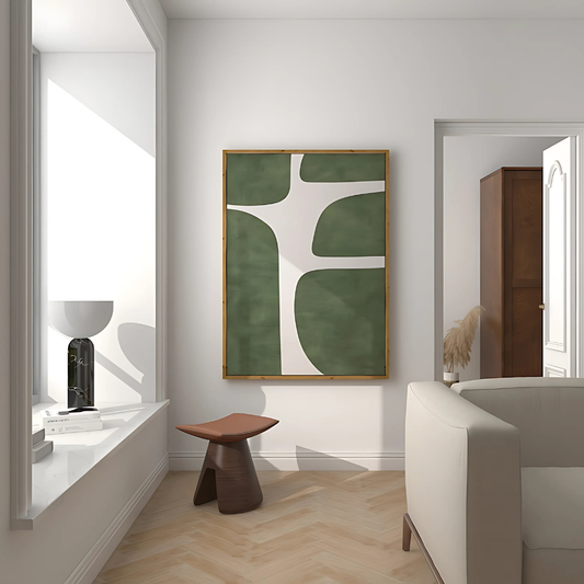 Modern Green Beige Minimalist Printable Art(Printable+Physical)