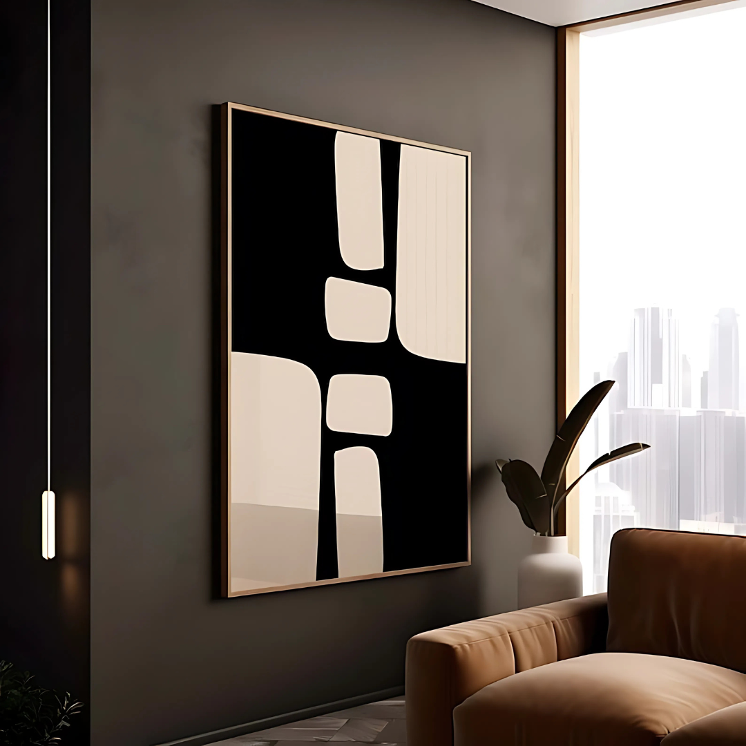 Black Minimalist Abstract Printable Wall Art(Printable+Physical)