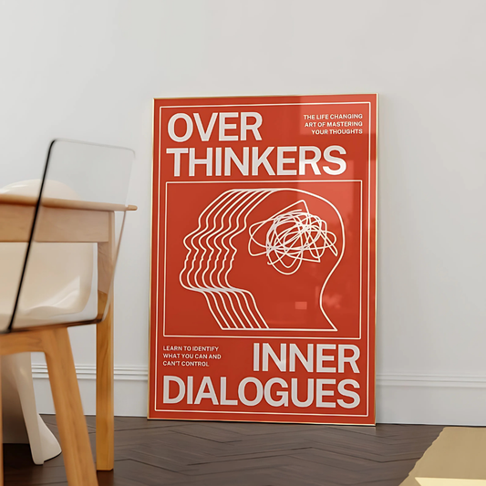 Trippy Orange Overthinkers Art Print(Printable+Physical)