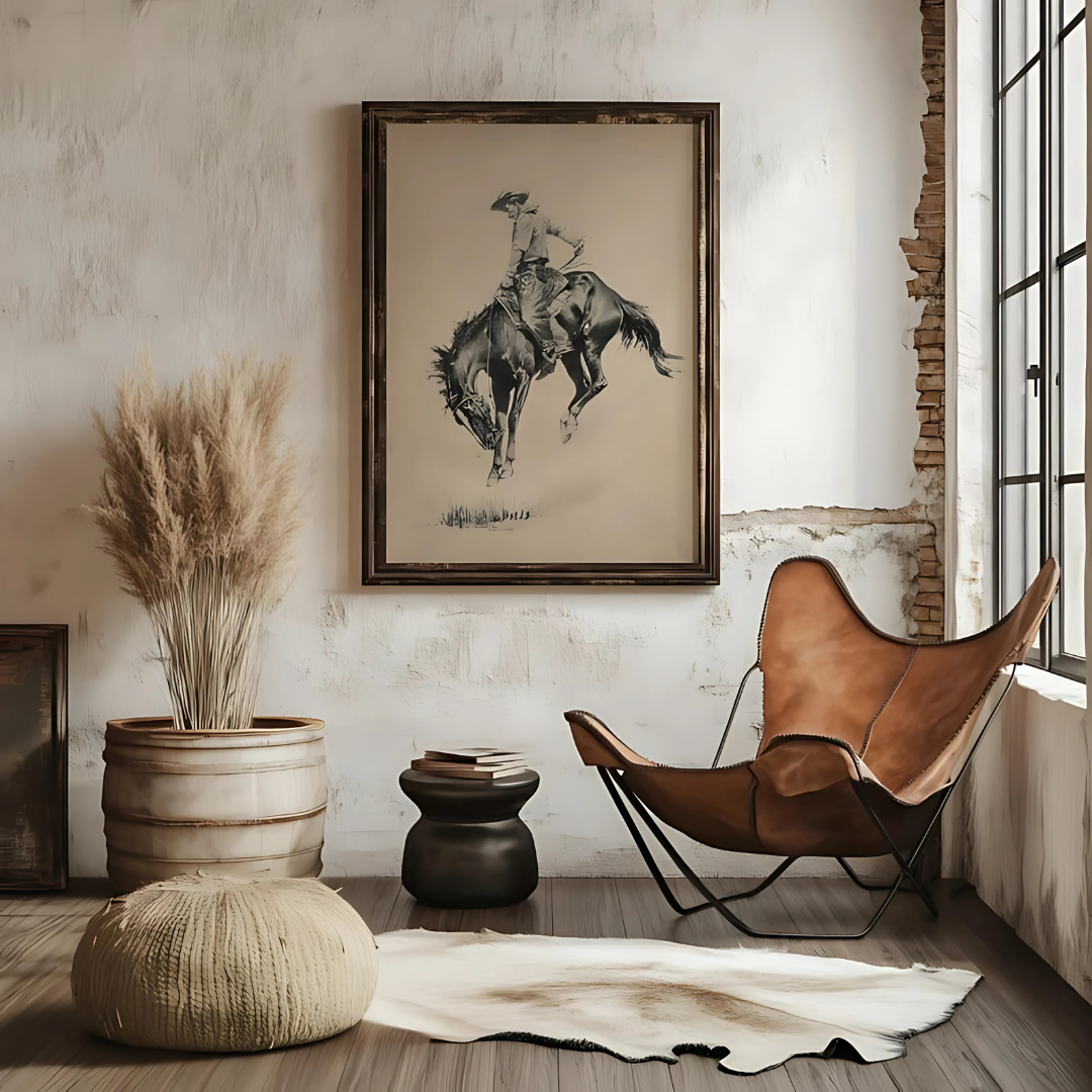 Western Cowboy Wall Art Print (Printable+Physical)