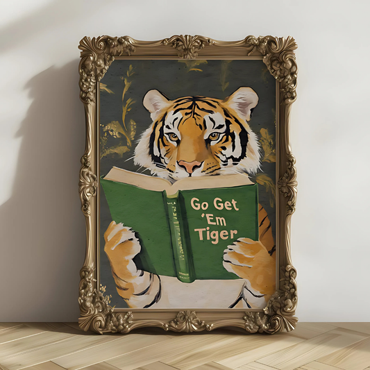 Humorous Bookworm Wall Art for Library(Printable+Physical)