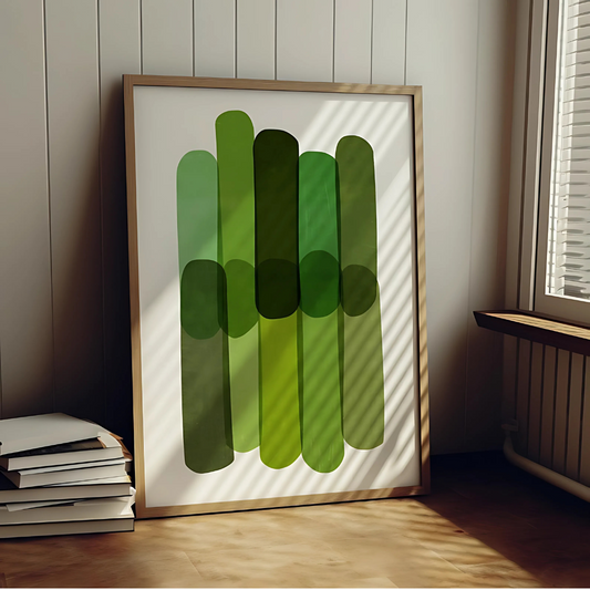 Modern Green Wall Art(Printable+Physical)