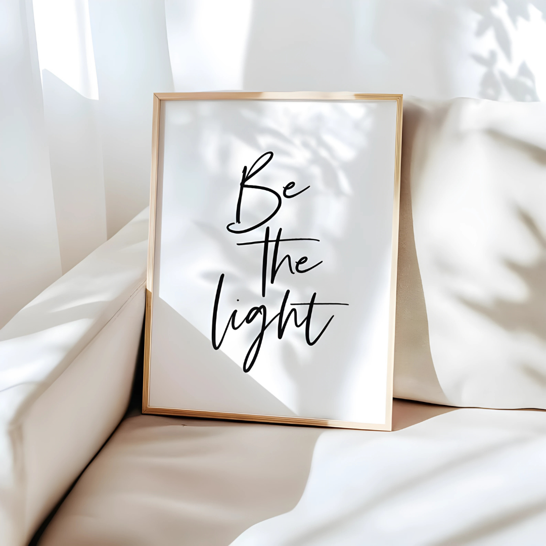 Inspirational Be The Light Wall Art(Printable+Physical)