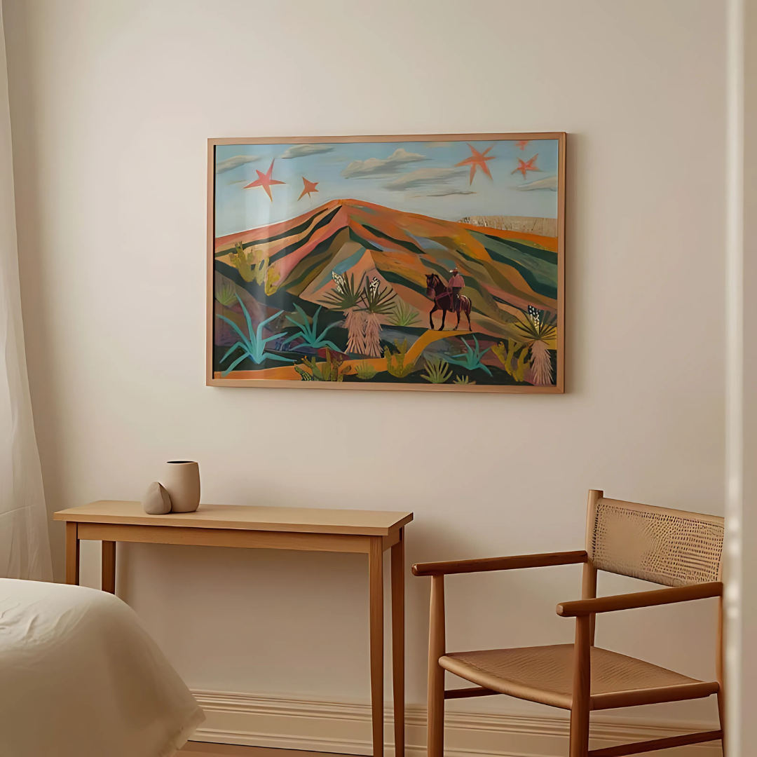 Vintage Midcentury Modern Retro Western Wall Art(Printable+Physical)