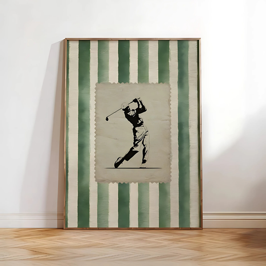 Vintage Golf Stamp Wall Art(Printable+Physical)