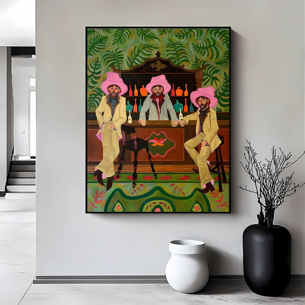 Western cowboy figure painting (Printable+Physical)