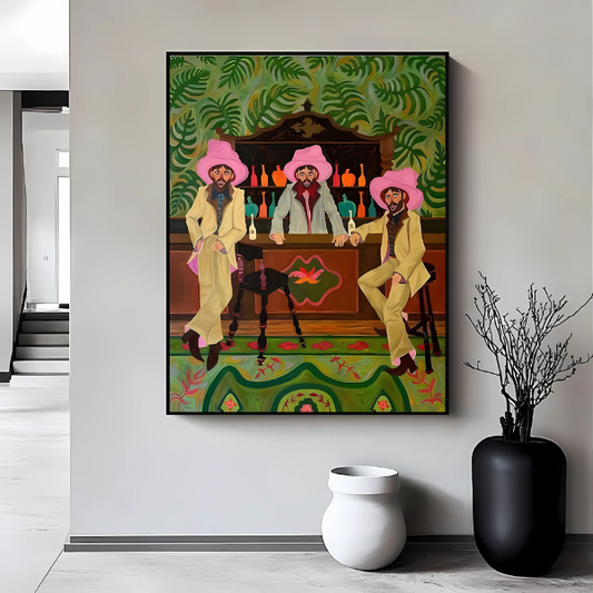 Western cowboy figure painting (Printable+Physical)