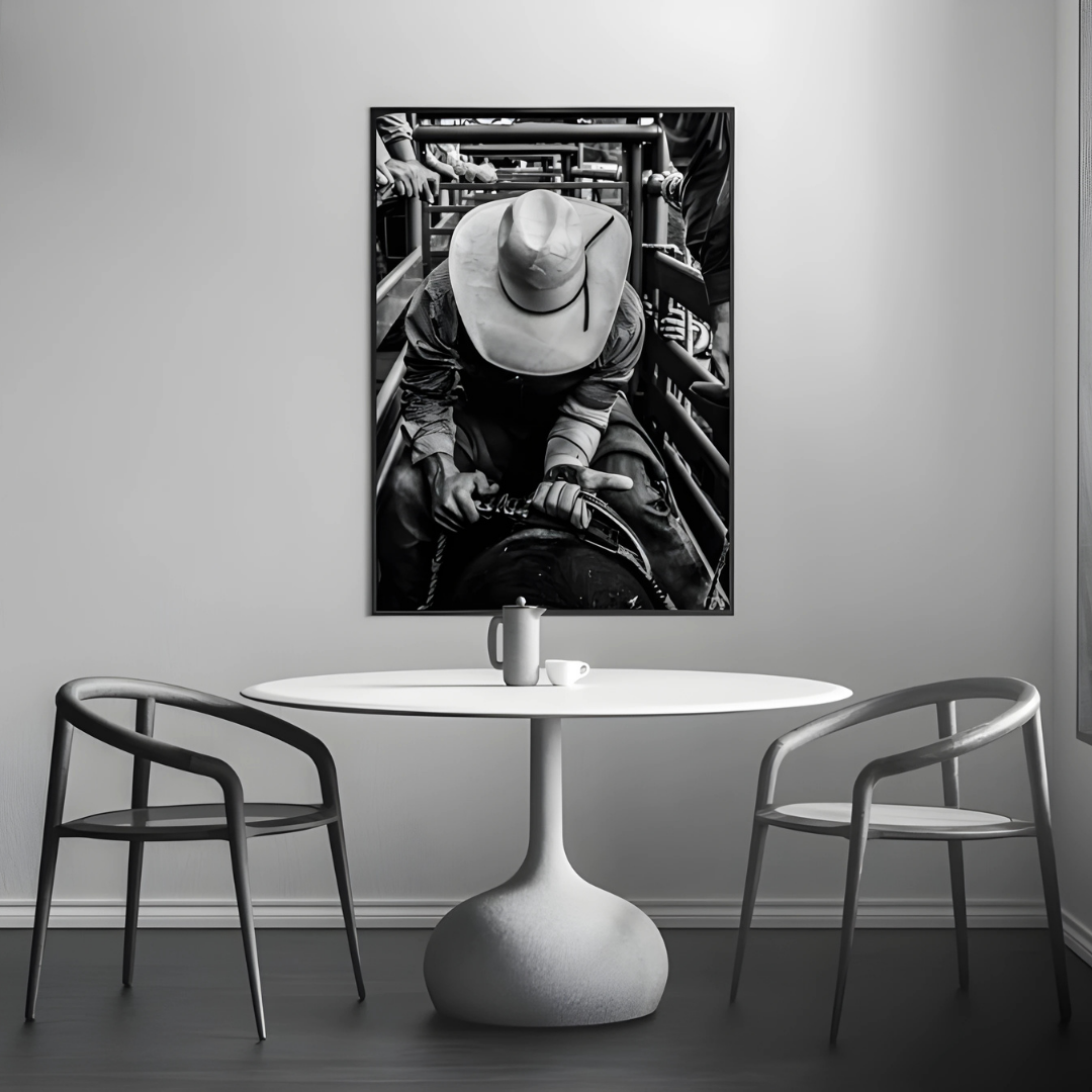 Black and White Vintage Cowboy Wall Art(Printable+Physical)