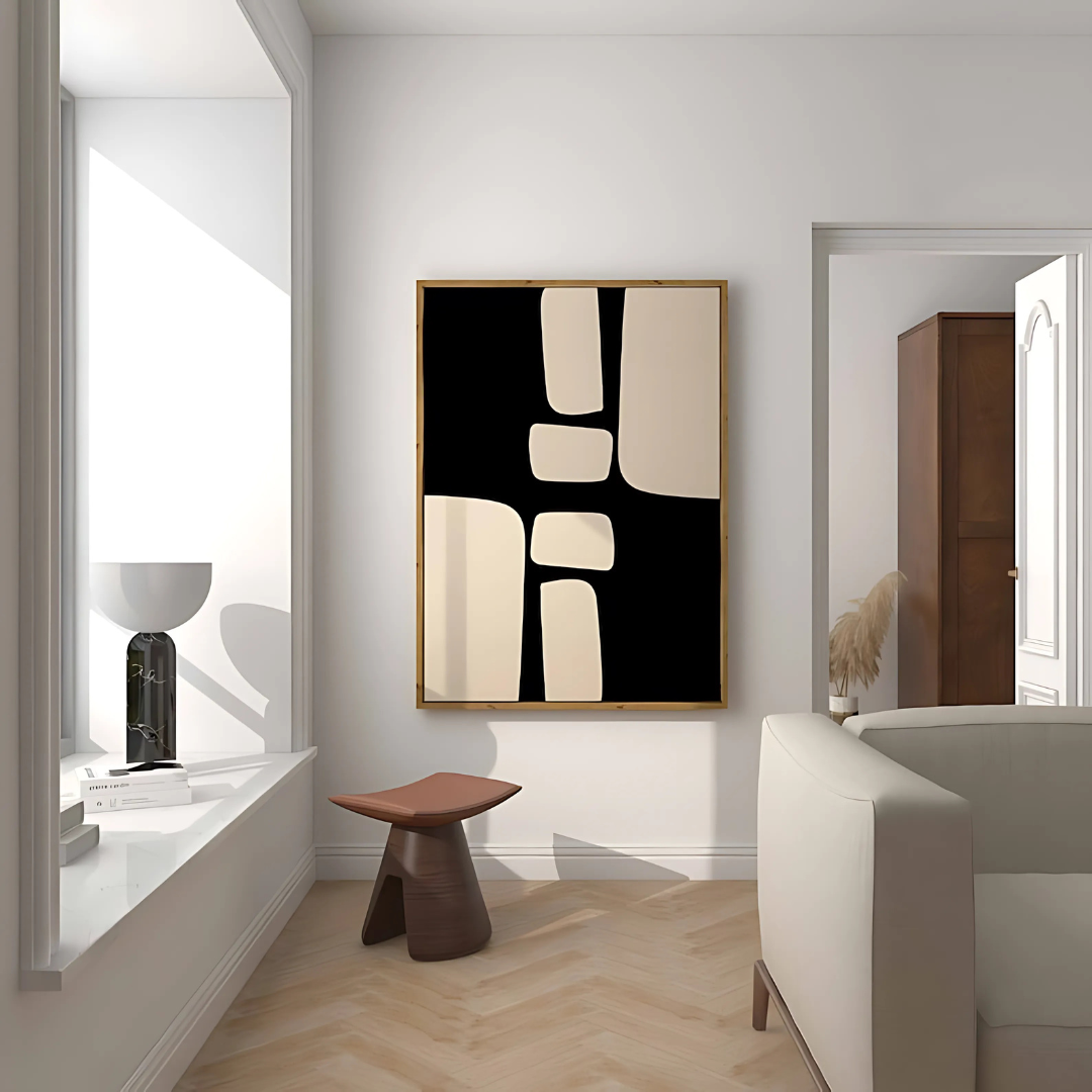 Black Minimalist Abstract Printable Wall Art(Printable+Physical)