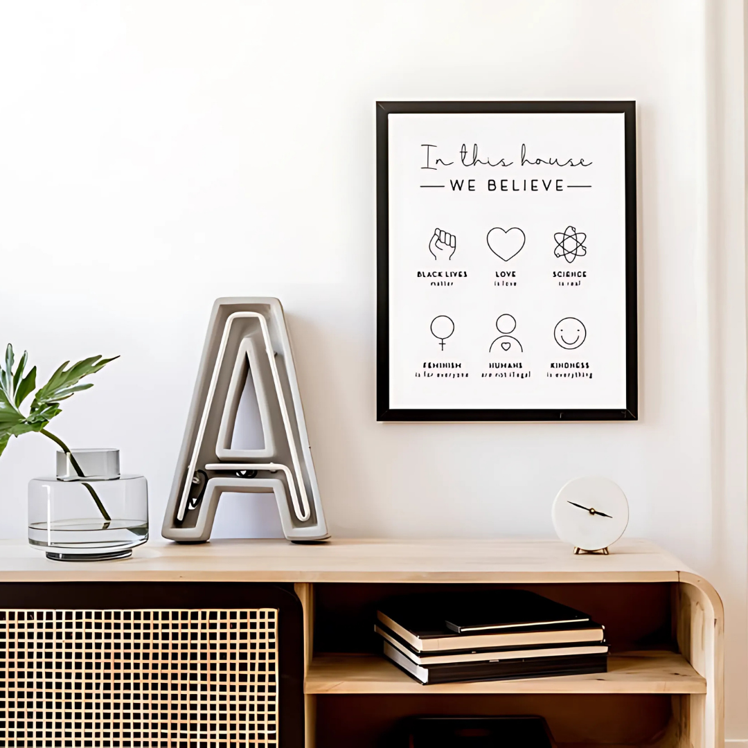 In This House We Believe Inspirational Wall Art(Printable+Physical)