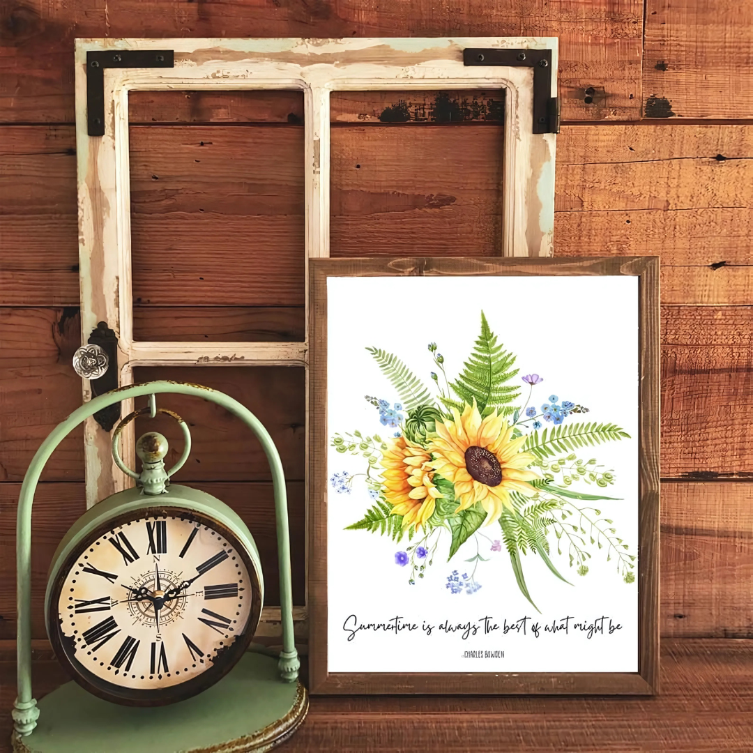 Summertime Is Always The Best Of What Might Be Printable Quote Wall Art(Printable+Physical)
