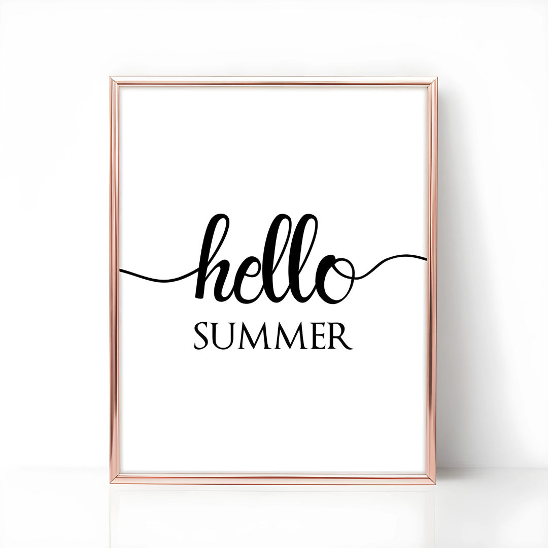 Hello Summer Printable Art(Printable+Physical)