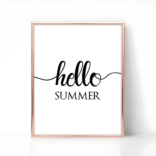 Hello Summer Printable Art(Printable+Physical)