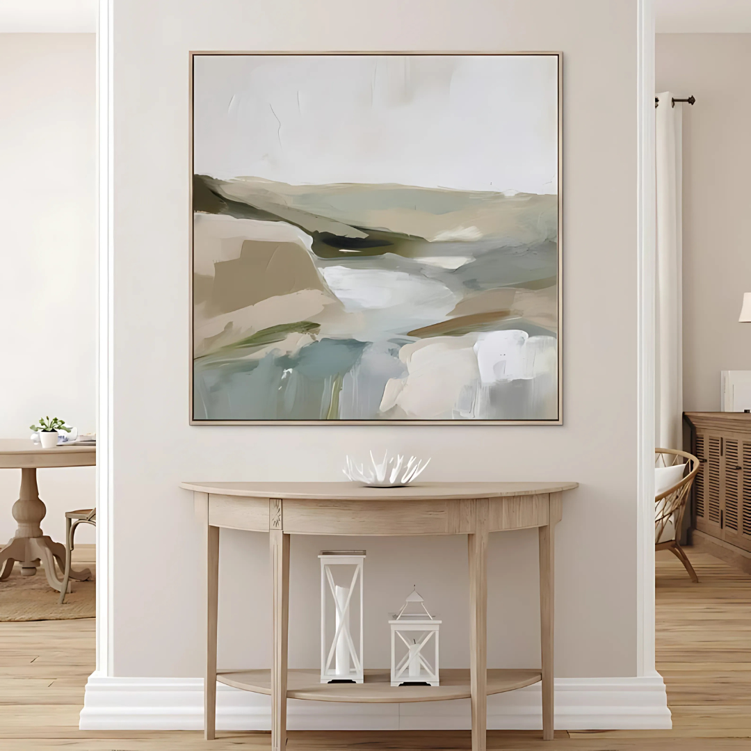 Neutral Beige Abstract Painting(Printable+Physical)