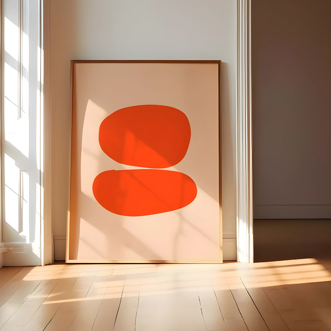 Orange Minimalist Abstract Printable Wall Art(Printable+Physical)