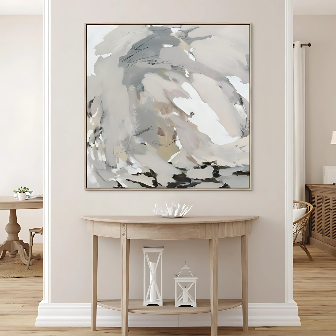 Neutral Beige Abstract Painting(Printable+Physical)