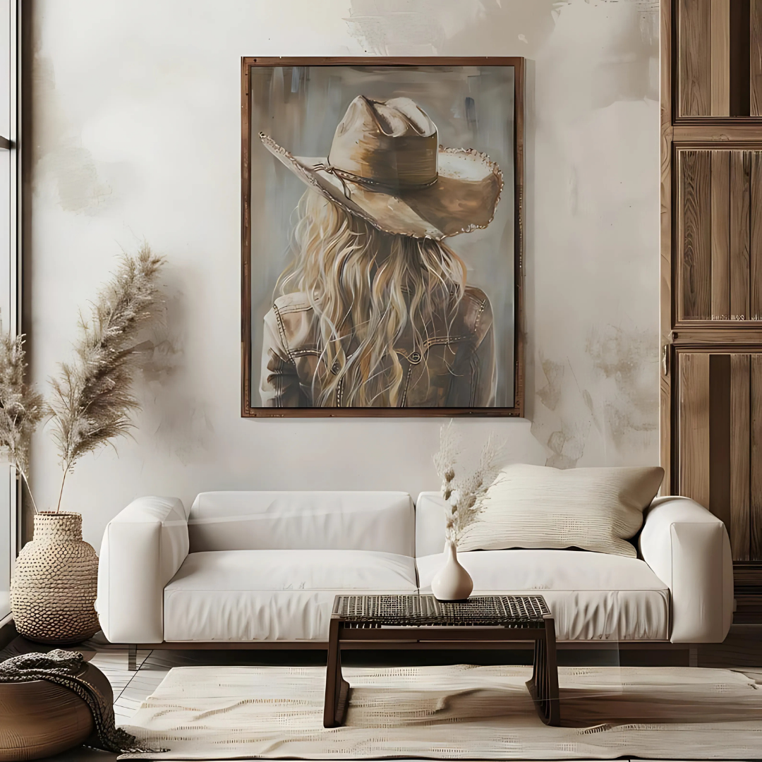 Western Cowgirl Portrait Wall Art(Printable+Physical)
